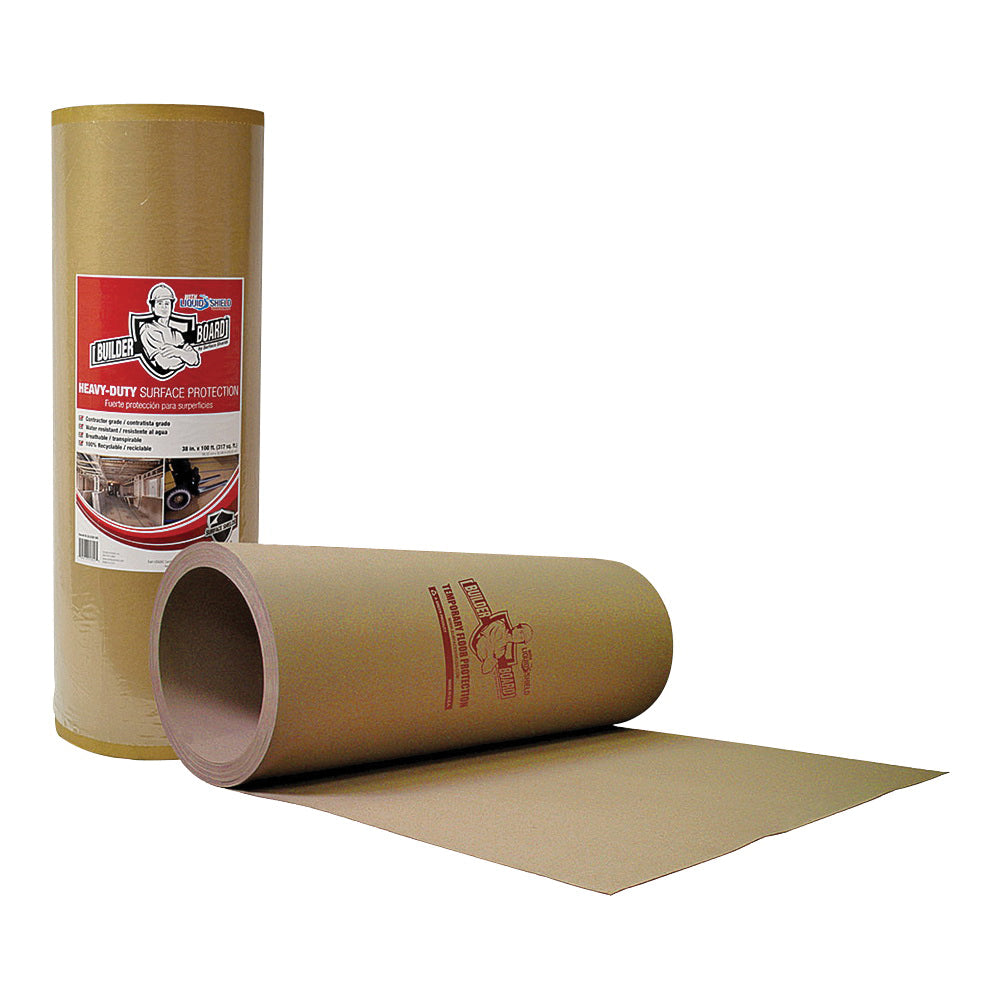 SURFACE SHIELDS BLDLS38100 Builder Board, 100 ft L, 38 in W, 45 mil Thick, Paper, Natural