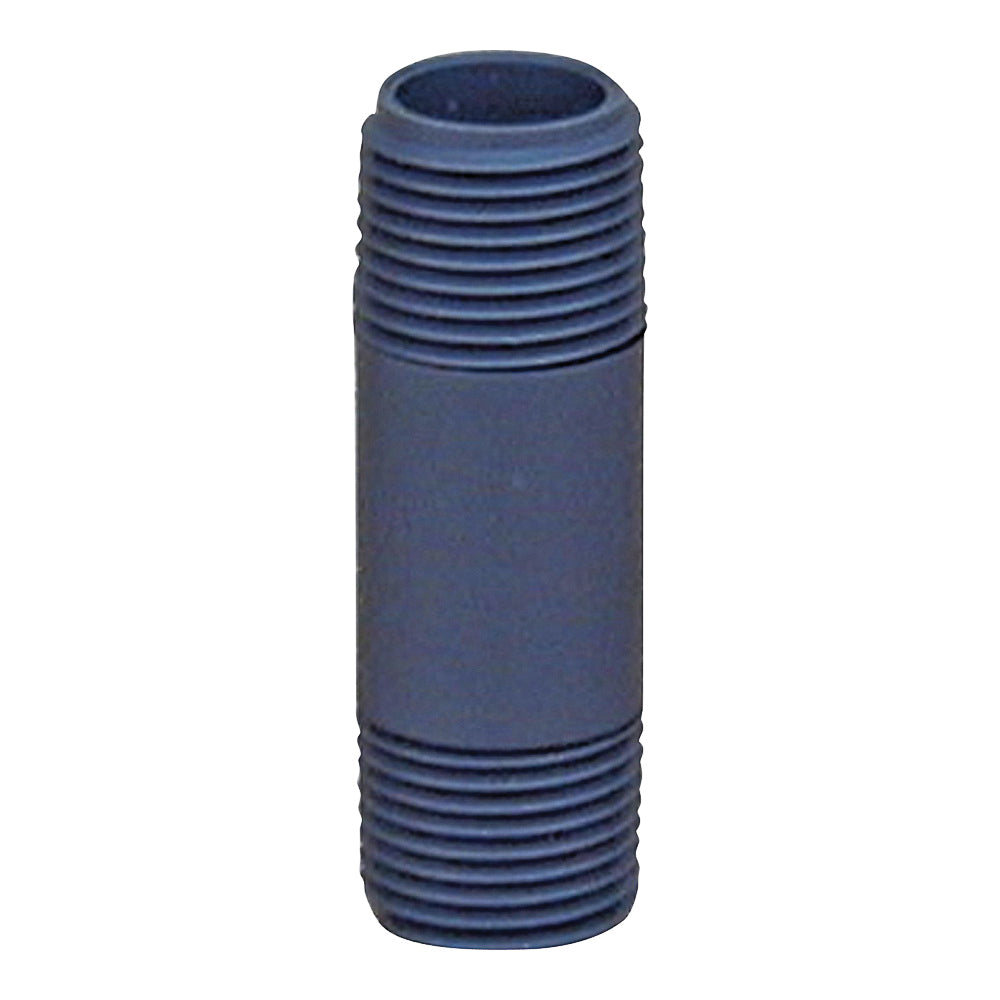 GENOVA 3406080 Pipe Nipple, 1-1/4 in, MIP x MIP, PVC, Gray, SCH 80 Schedule, 8 in L