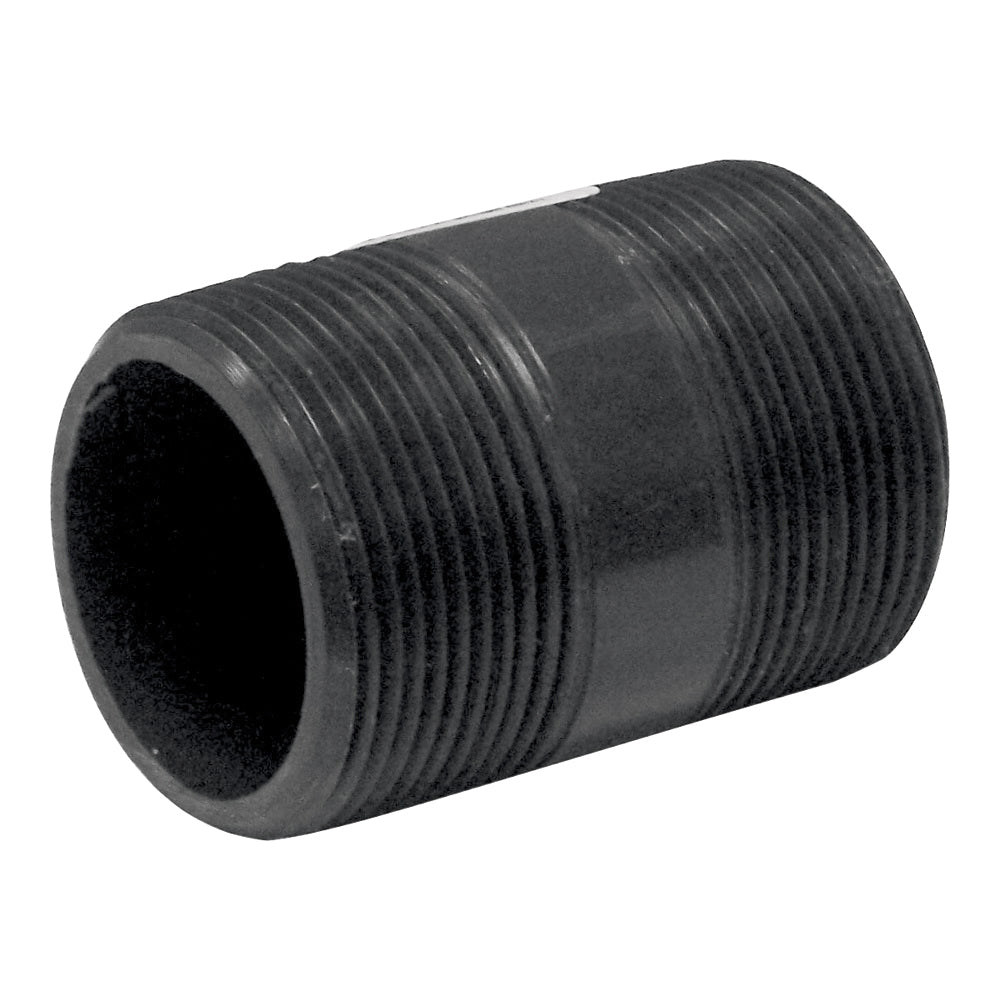 GENOVA 387025D Pipe Nipple, 1-1/2 in, MIP x MIP, PVC, Gray, SCH 80 Schedule, 2-1/2 in L