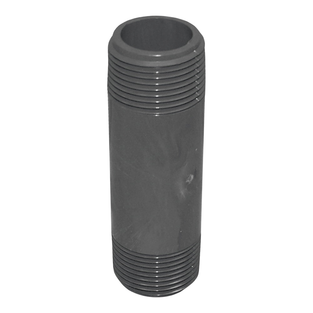 GENOVA 300 Series 383040D Pipe Nipple, 1/2 in, MIP, PVC, Gray, SCH 80 Schedule, 4 in L