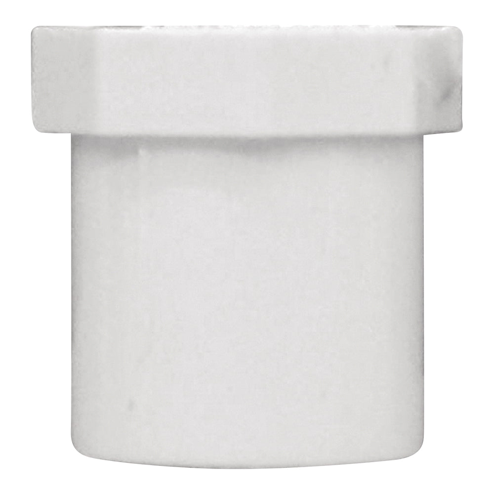 GENOVA 31825 Pipe Plug, 1/2 in, Spigot, PVC, White, SCH 40 Schedule