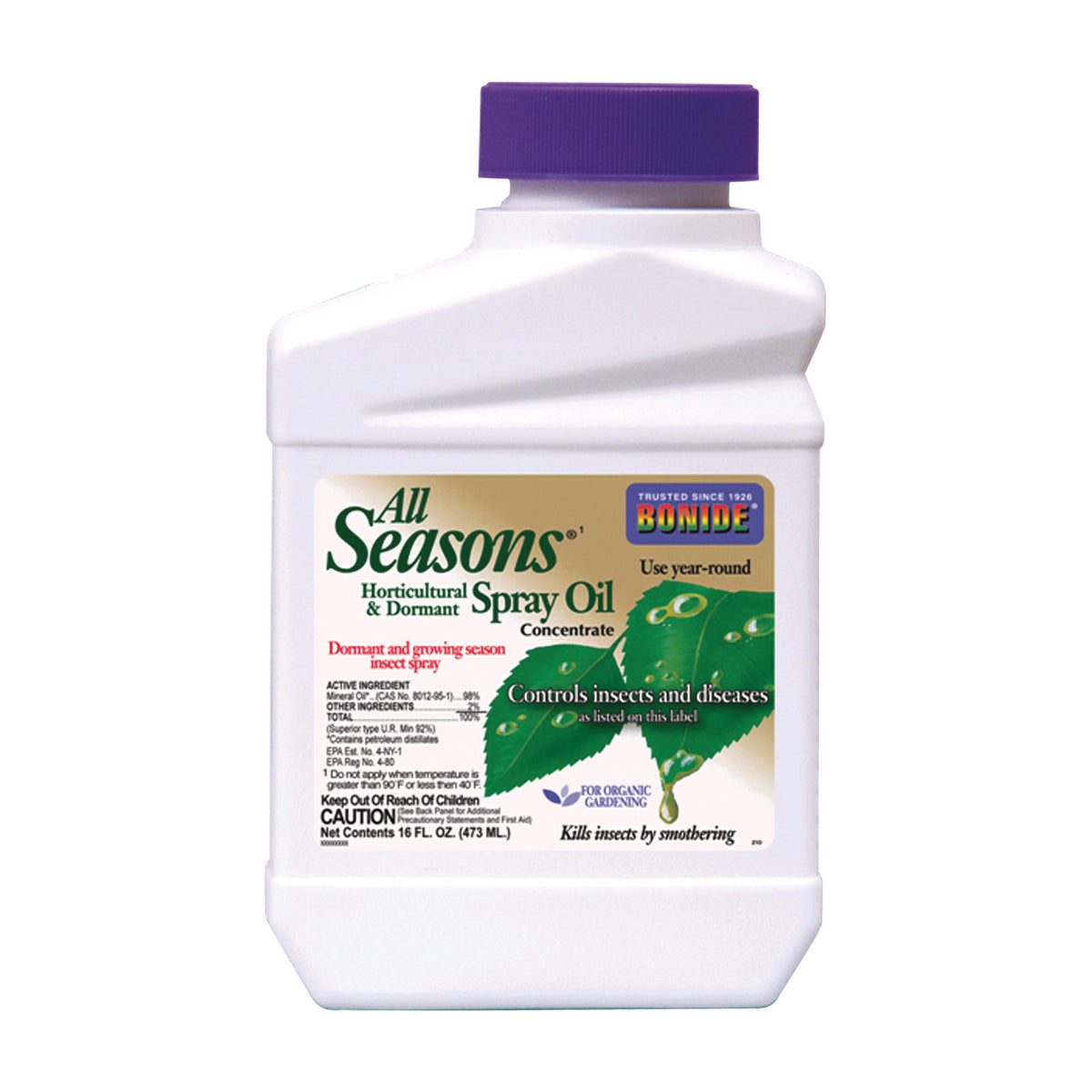 Bonide 210 Horticultural Spray Oil, Liquid, Spray Application, 1 pt