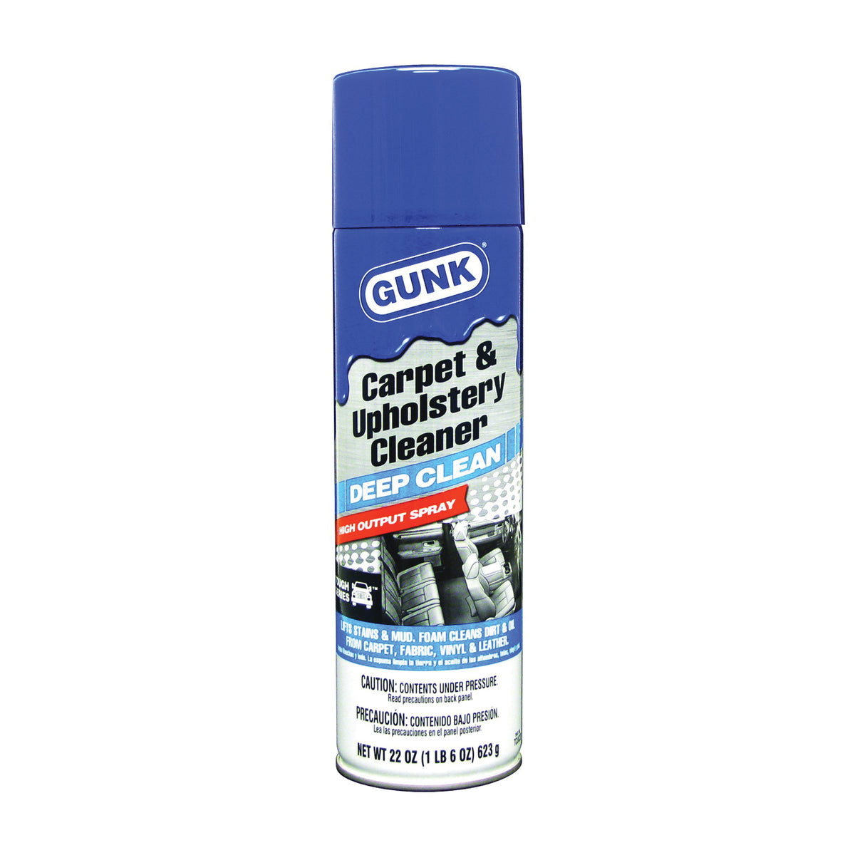 GUNK Tough TCUC22 Carpet and Upholstery Cleaner, 22 oz Aerosol Can, Liquid, Citrus, Floral