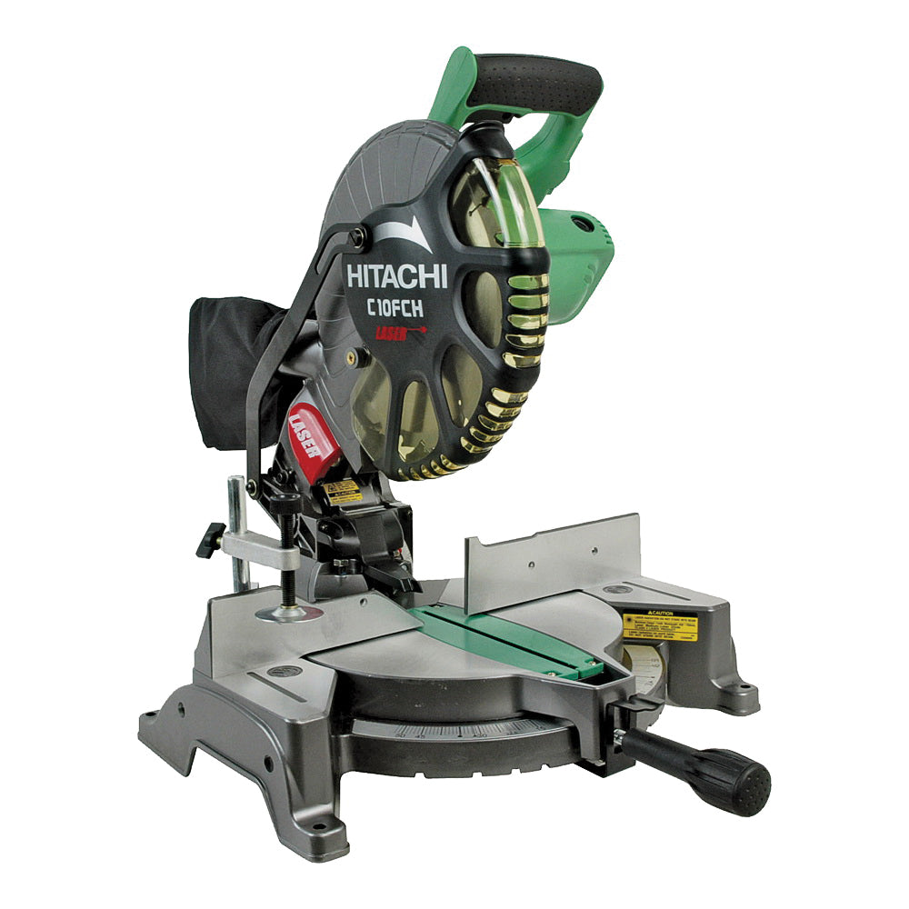 Metabo HPT C10FCH2 Miter Saw with Laser Marker, 10 in Dia Blade, 1-5/8 x 5-21/32 in Cutting Capacity, 5000 rpm Speed