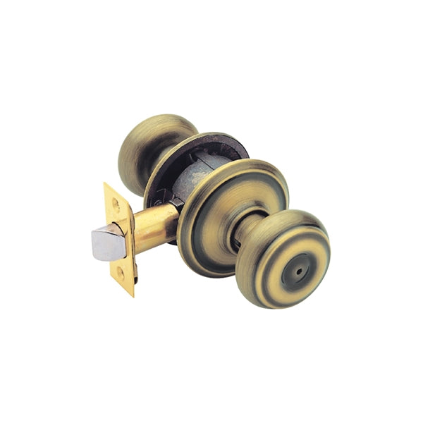 Schlage Georgian Series F40VGEO609 Privacy Door Knob, Brass, Antique Brass