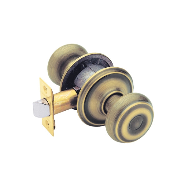 Schlage Georgian Series F10VGEO609 Passage Door Knob, Metal, Antique Brass