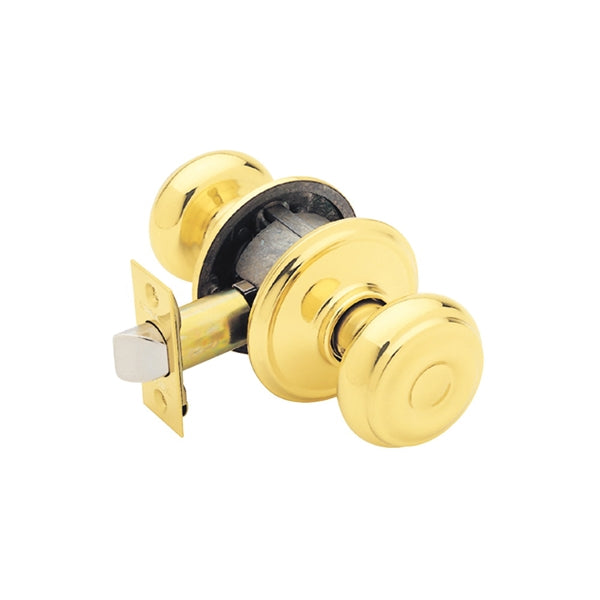 Schlage Georgian Series F10VGEO605 Passage Door Knob, Metal, Brass