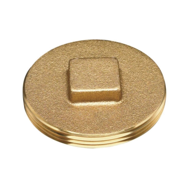 Oatey 42370 Cleanout Pipe Plug, 2 in, Raised Head, Brass