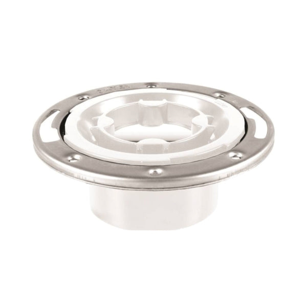 Oatey 43553 Closet Flange, 3, 4 in Connection, PVC, White, For: Most Toilets