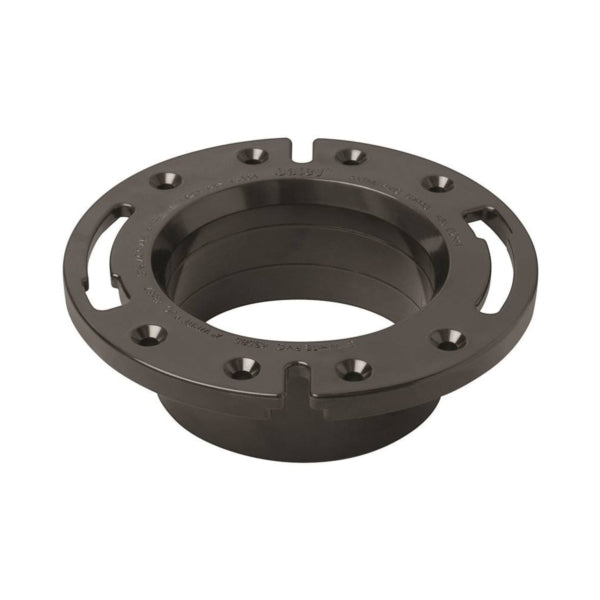 Oatey 43586 Closet Flange, 4 in Connection, ABS, Black