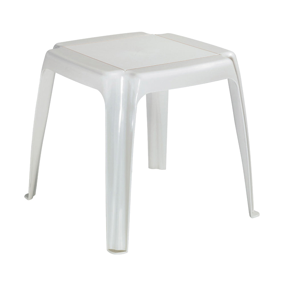 Adams 8115-48-3700 Stacking Side Table, 16 in W, 16 in D, 16 in H, Resin Frame, Square Table, Polypropylene Table