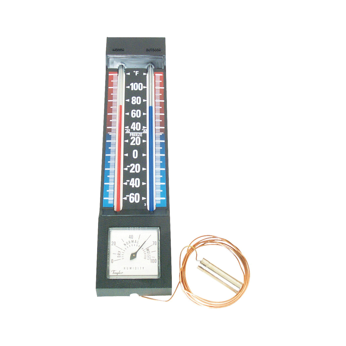 Taylor 5329 Thermometer with Hygrometer, -40 to 100 deg F