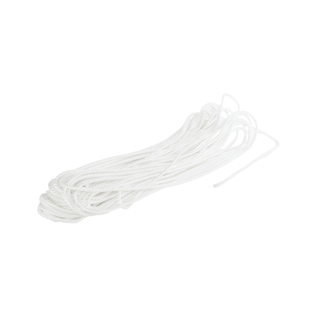 Wellington 15634 Rope, 1/8 in Dia, 48 ft L, #4, 36 lb Working Load, Nylon, White