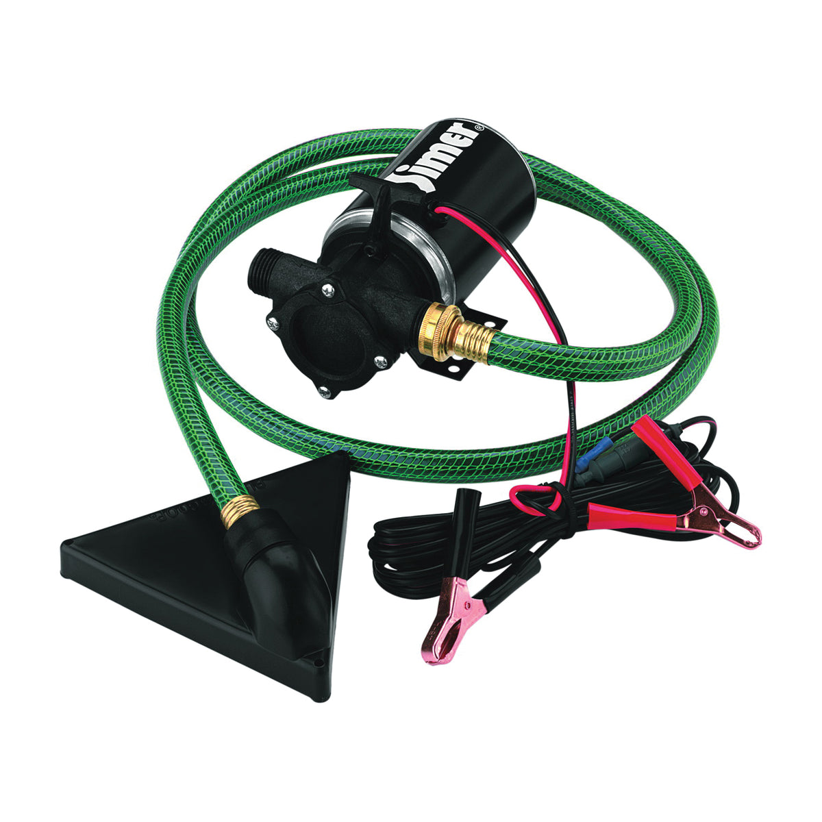 Simer BW85P Non-Submersible Utility Pump, 12 VDC, 0.0833 hp, 1/8 in Outlet, 450 gph, Thermoplastic Impeller