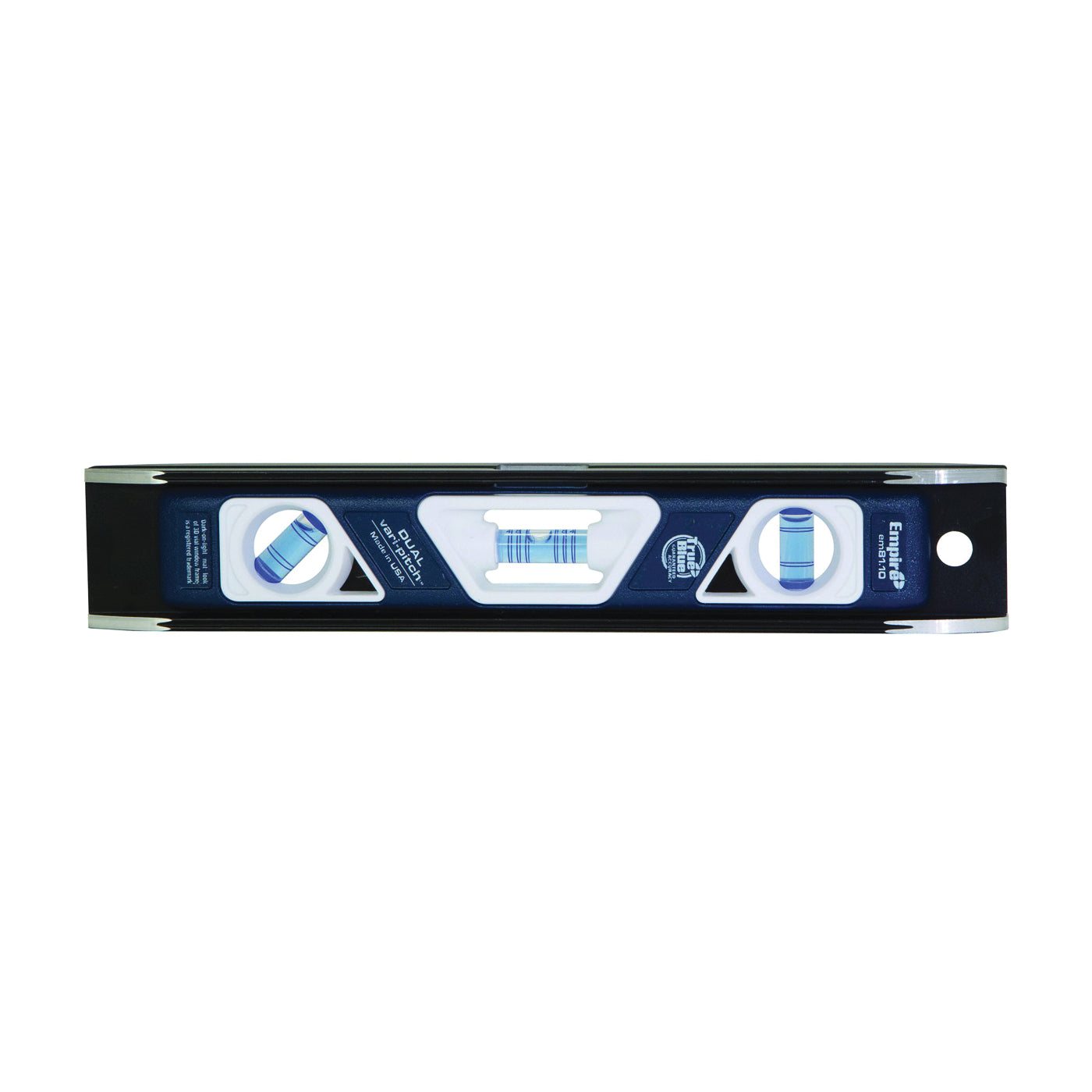 Empire True Blue Series em75.10 Torpedo Beam Level, 10 in L, 3-Vial, Magnetic, Aluminum