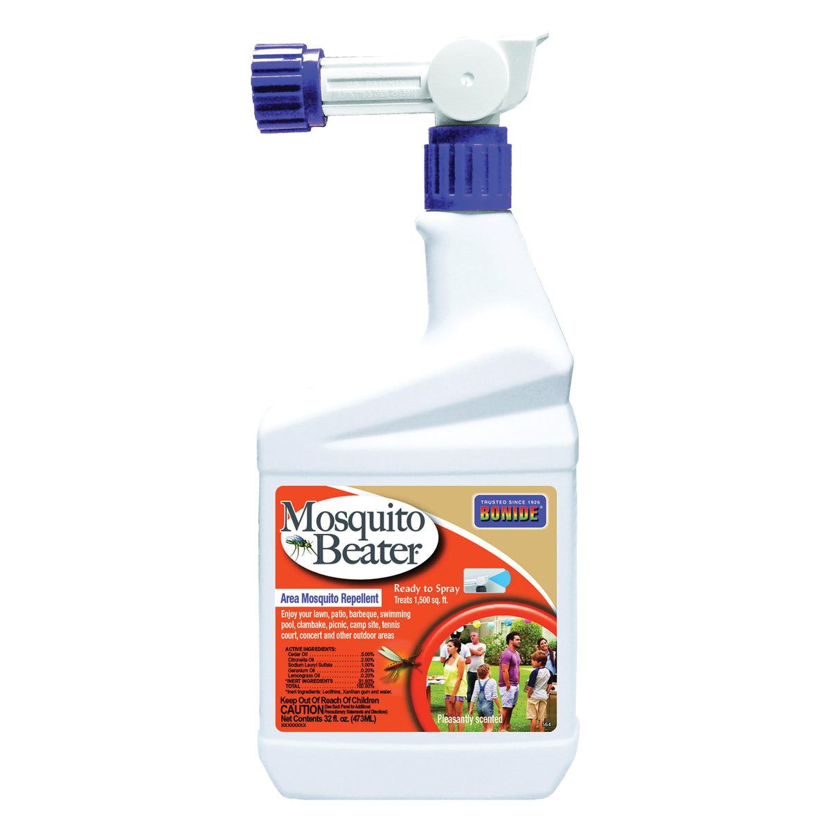 Mosquito Beater 564 Repellent, Liquid, Fragrant, Lemony, 1 qt