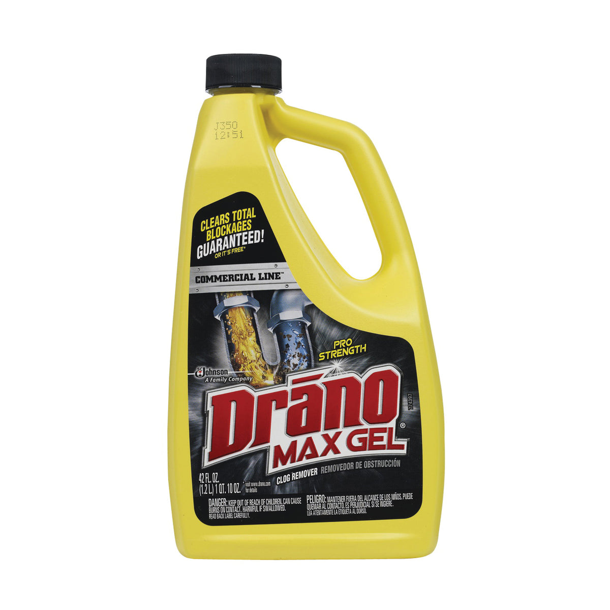 Drano Max Gel 22118 Clog Remover, Gel, Natural, Bleach, 42 oz Bottle