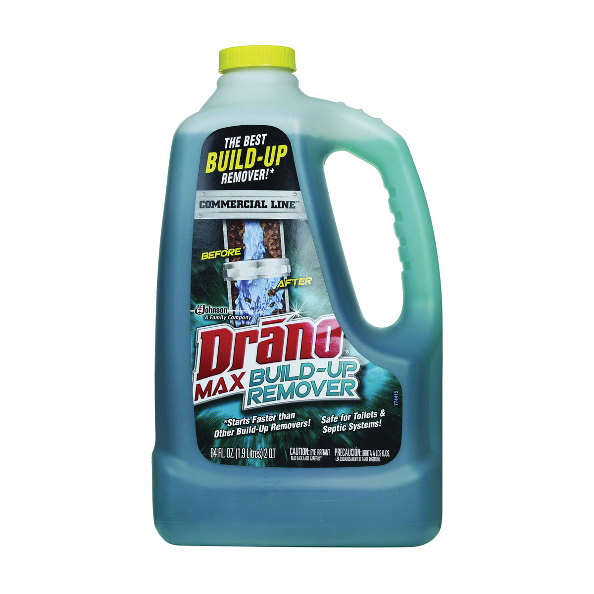 Drano Max Build-Up 00388 Clog Remover, Liquid, Green, Pleasant, 60 oz Bottle