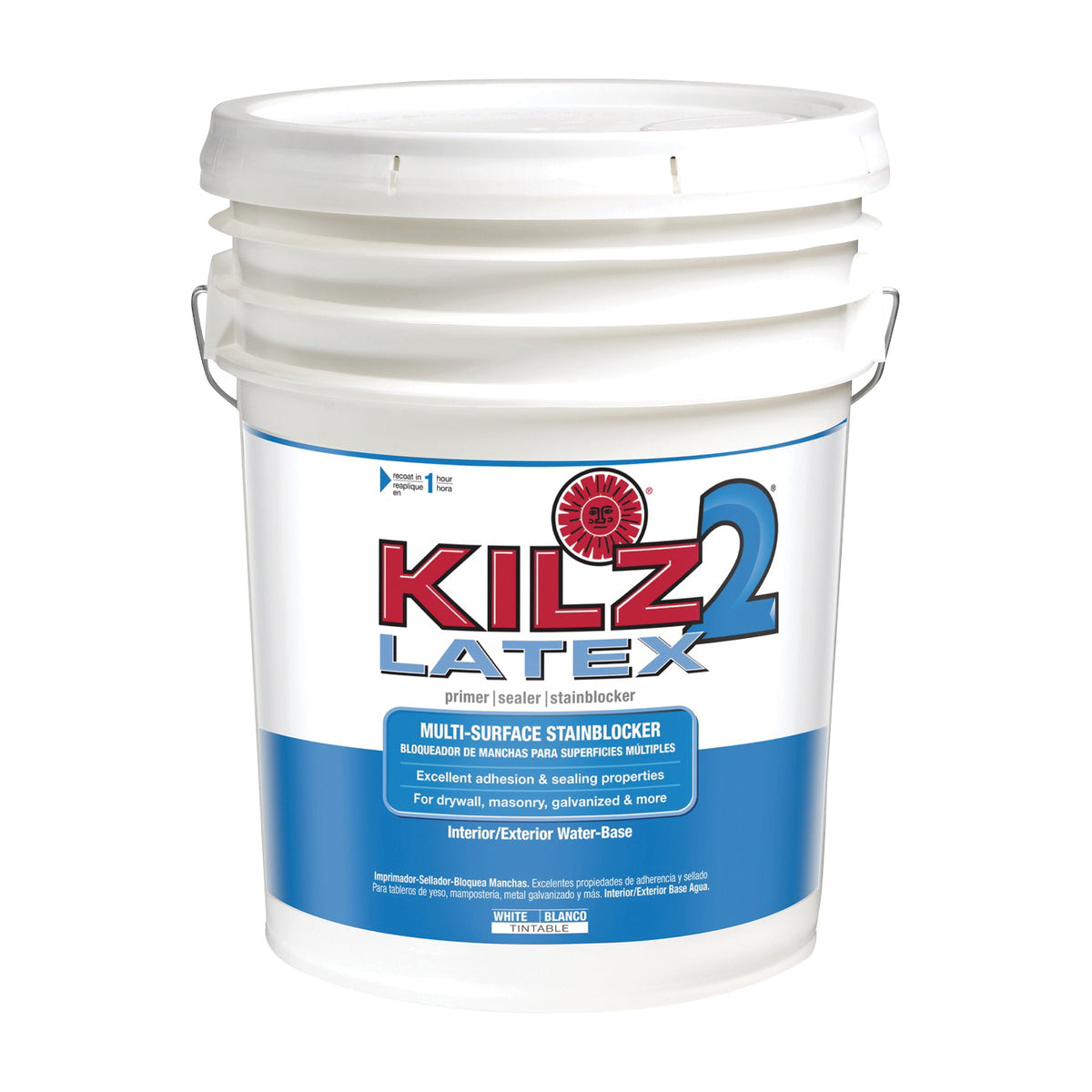 Kilz 20000 Sealer and Primer, White, 5 gal, Pail