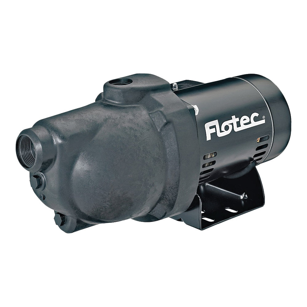 Flotec FP4012-10 Jet Pump, 9.4 A, 115/230 V, 0.5 hp, 1-1/4 in Suction, 1 in Discharge Connection, 25 ft Max Head, 8 gpm