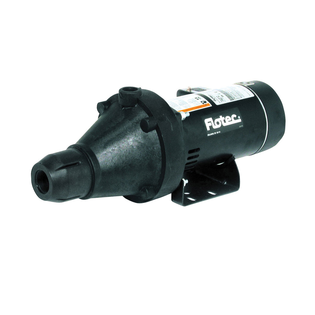 Flotec FP4022-10 Jet Pump, 6.1/12.2 A, 115/230 V, 0.75 hp, 1-1/4 in Suction, 1 in Discharge Connection, 25 ft Max Head