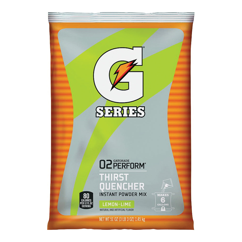 Gatorade 03967 Thirst Quencher Instant Powder Sports Drink Mix, Powder, Lemon-Lime Flavor, 51 oz Pack