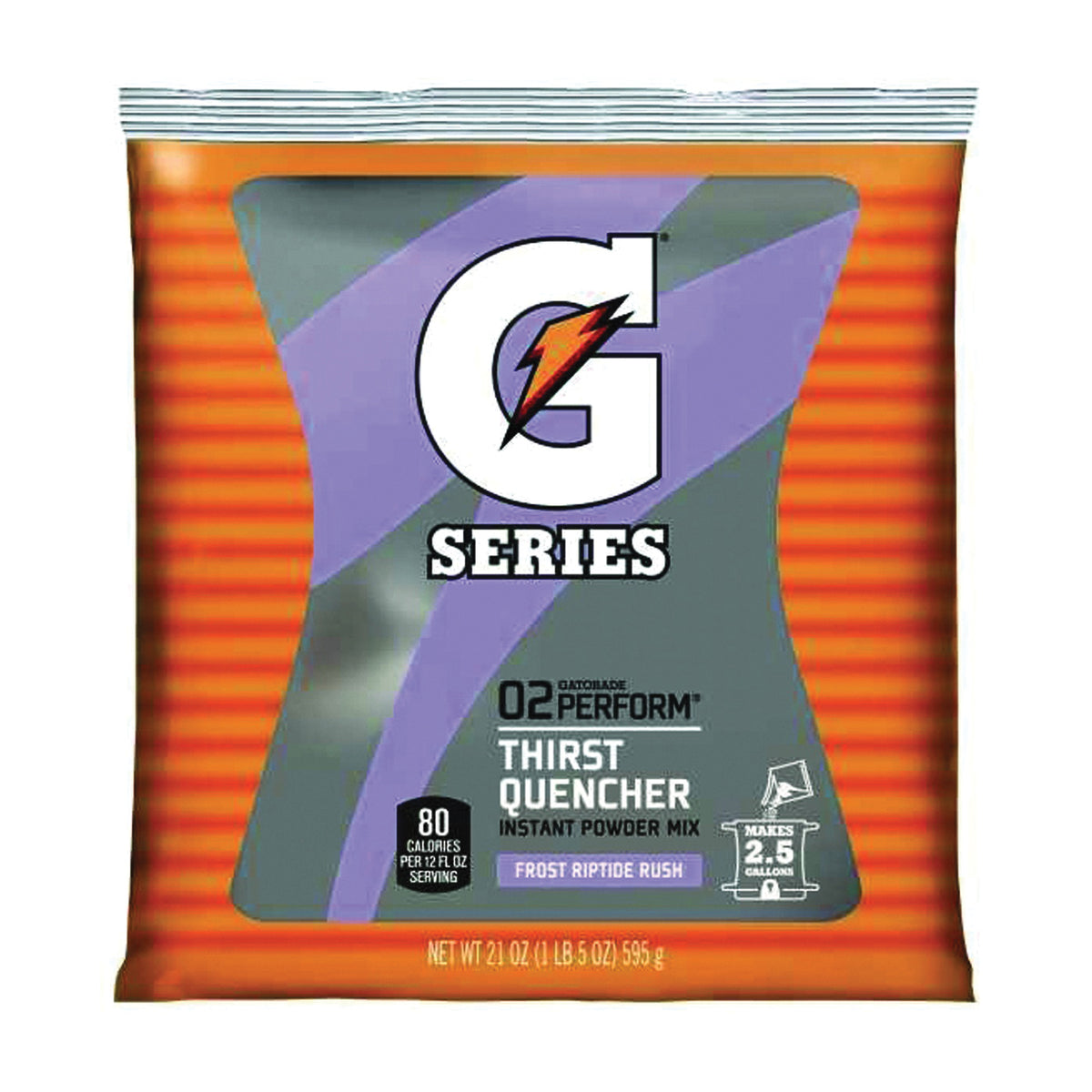 Gatorade 33673 Thirst Quencher Instant Powder Sports Drink Mix, Powder, Riptide Rush Flavor, 21 oz Pack