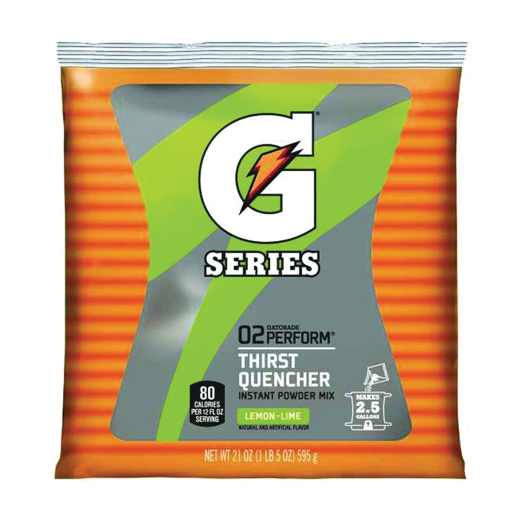 Gatorade 03969 Thirst Quencher Instant Powder Sports Drink Mix, Powder, Lemon-Lime Flavor, 21 oz Pack