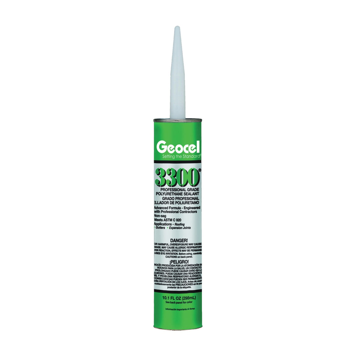 Geocel 3300 Series 68101 Polyurethane Sealant, White, Liquid, 10.1 oz Cartridge