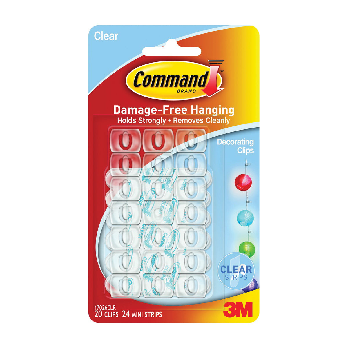 Command 17026CLR Decorating Clip, Plastic, Clear