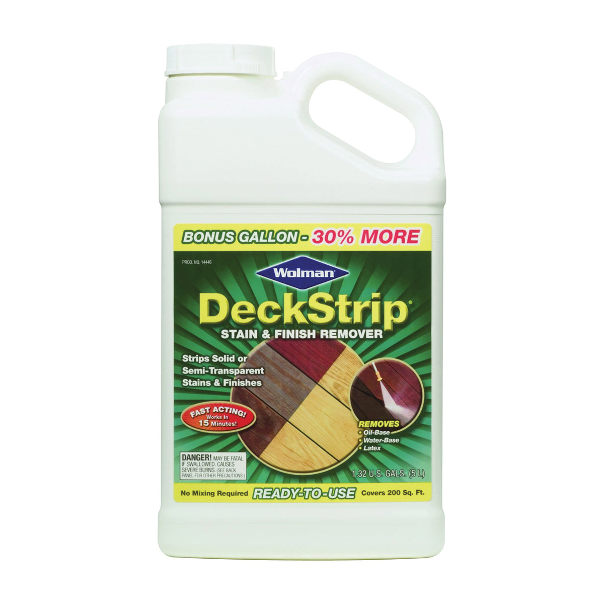 WOLMAN 14446 Stain/Finish Remover, Liquid, Solvent-Like, 1 gal