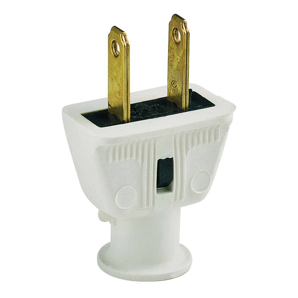 Eaton Wiring Devices 183W-BOX Electrical Plug, 2 -Pole, 15 A, 125 V, NEMA: NEMA 5-15, White