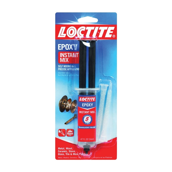 Loctite 1365868 Epoxy Syringe, Clear, Liquid, 0.47 oz Syringe