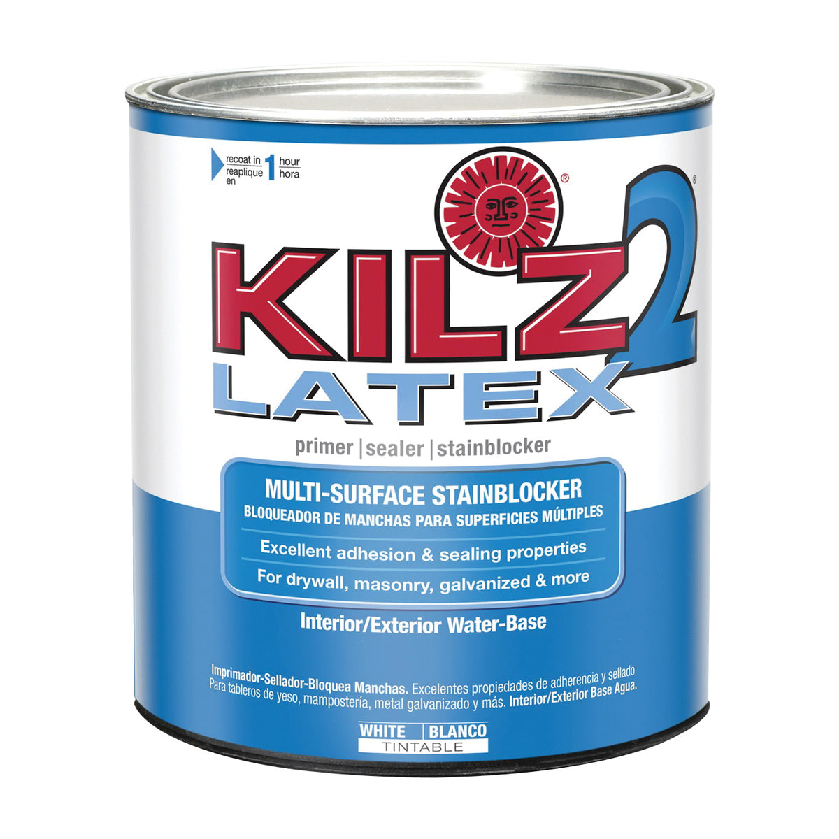 Kilz 20002 Exterior Primer, White, 1 qt