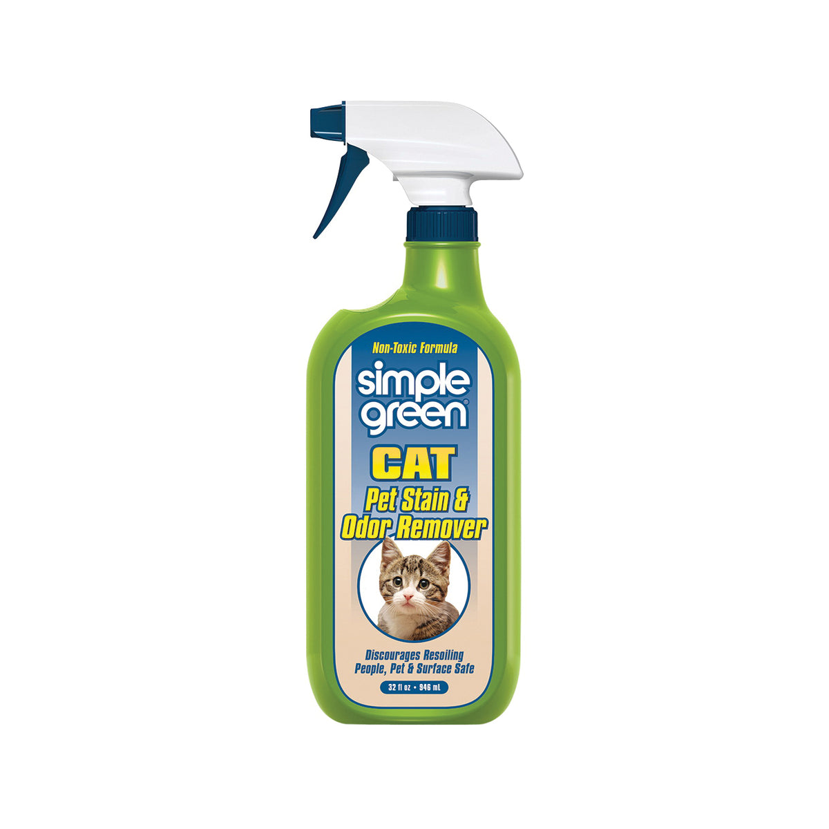 Simple Green 2010000615311 Cat Stain and Odor Remover, Liquid, Citrus, 32 oz