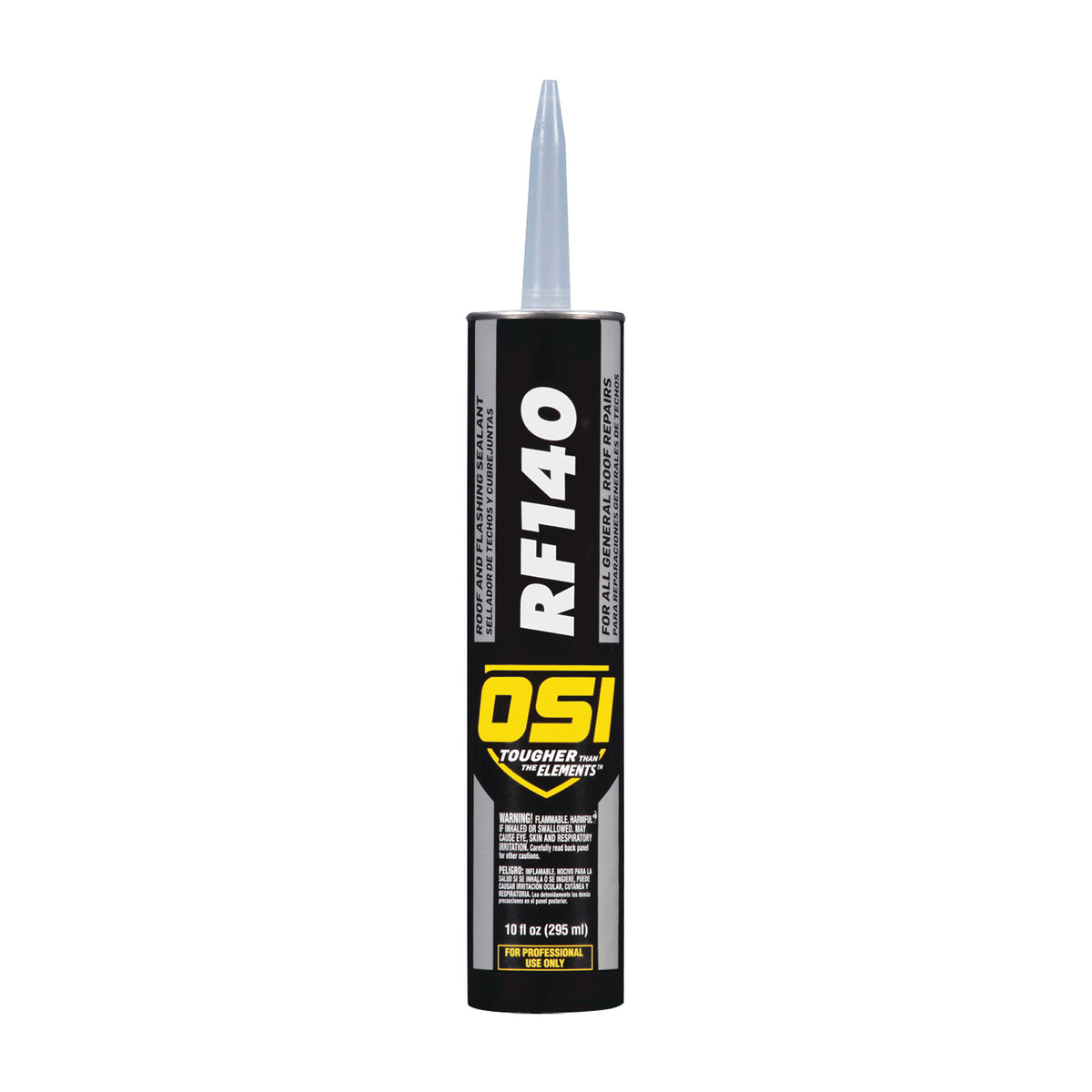 OSI RF140 Series 1938618 Roof and Flashing Sealant, Black, Liquid, 10.5 oz Cartridge