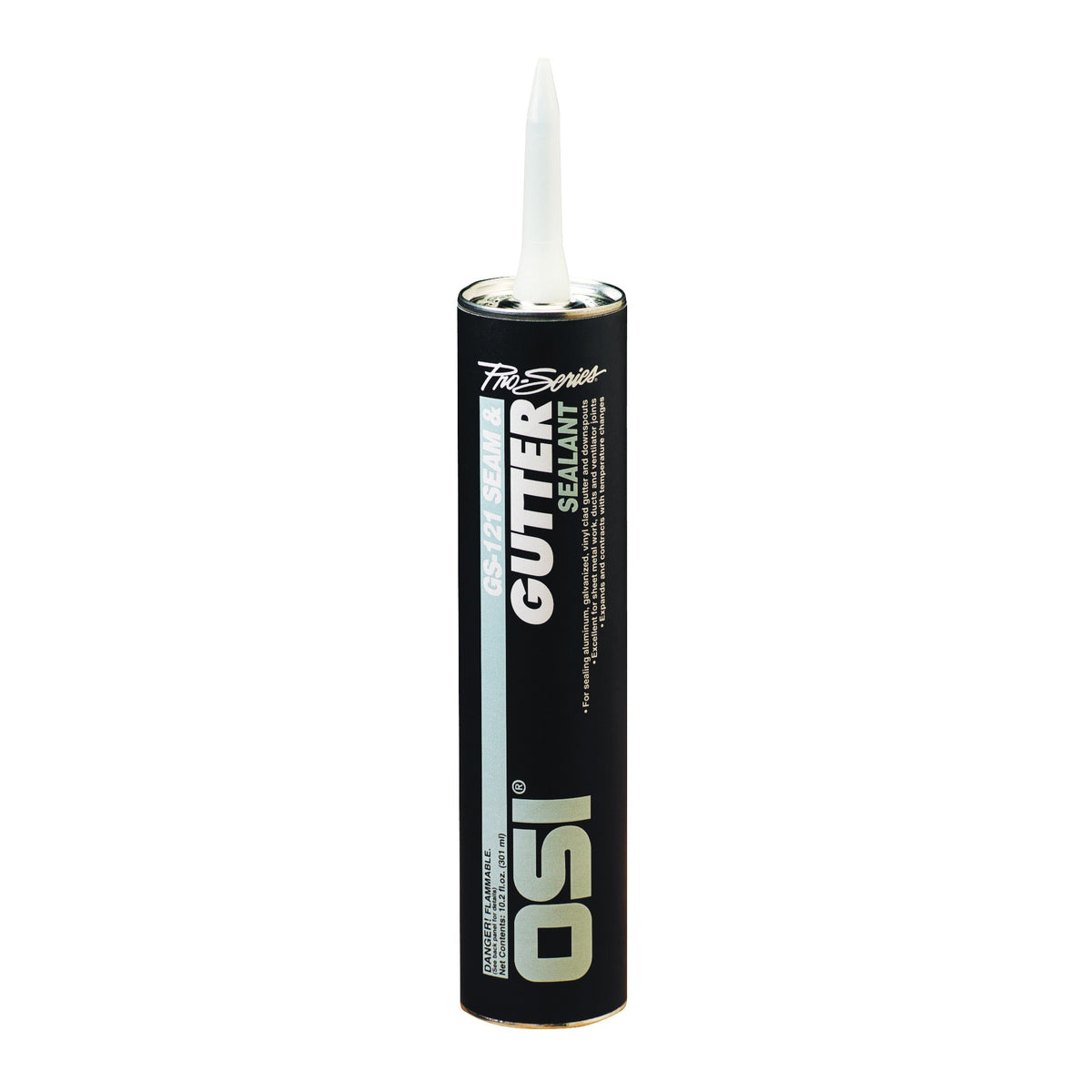 OSI GS121 Series 1939148 Gutter and Seam Sealant, White, Liquid, 10 oz Cartridge