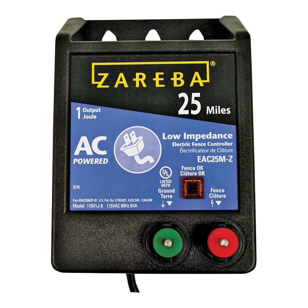 Zareba EAC25M-Z Electric Fence Charger, 1 J Output Energy, 115 V