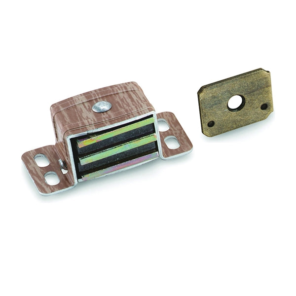 Amerock BP9798AW Magnetic Catch, 2-1/16 in L x 1 in W Catches, Aluminum, Woodgrain