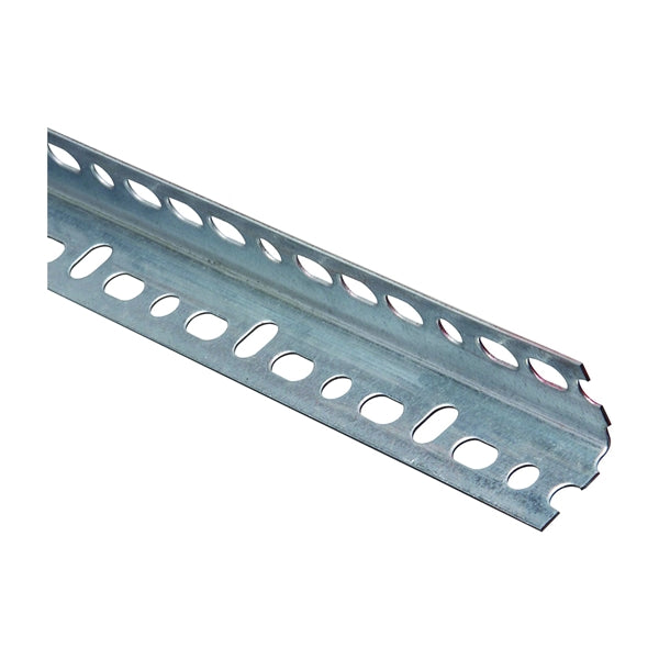 Stanley Hardware 4021BC Series N341-149 Slotted Angle Stock, 1-1/4 in L Leg, 60 in L, 0.047 in Thick, Steel, Galvanized