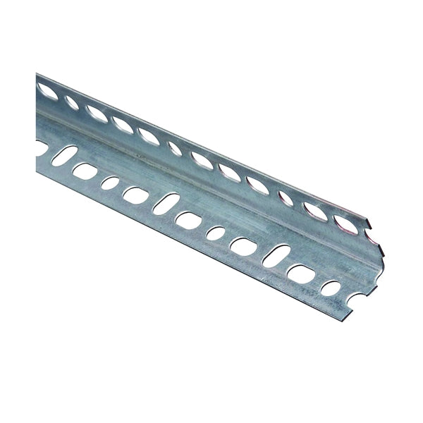 Stanley Hardware 4021BC Series N341-131 Slotted Angle Stock, 1-1/4 in L Leg, 48 in L, 0.047 in Thick, Steel, Galvanized