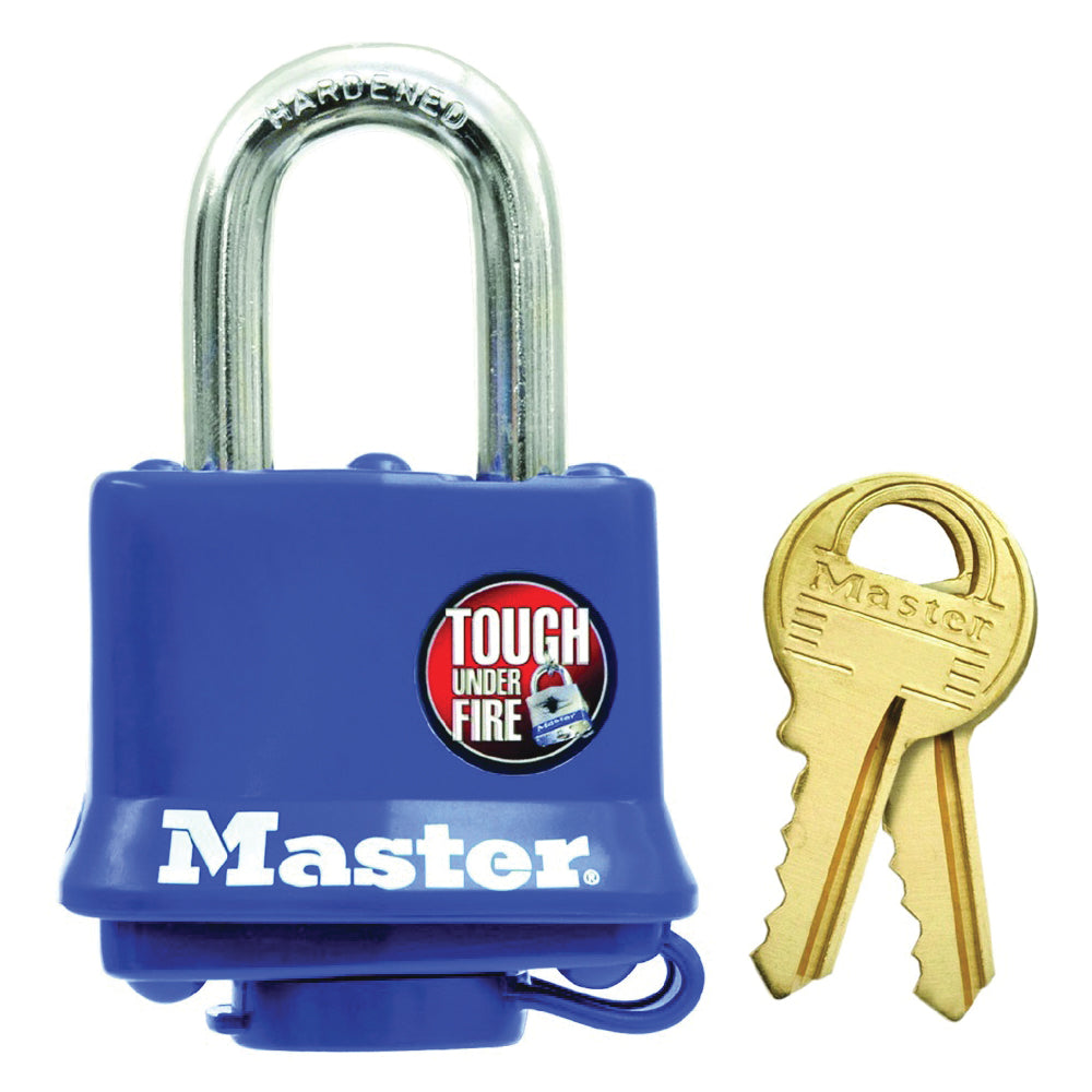 Master Lock 312D Padlock, Keyed Different Key, 9/32 in Dia Shackle, 1-1/16 in H Shackle, Steel Shackle, Steel Body