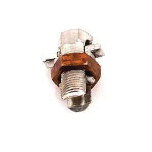 nVent ERICO ESBP2 Split Bolt Connector, #8 to 2 Wire, Silicone Bronze Alloy, Tin-Coated