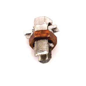 nVent ERICO ESBP1/0 Split Bolt Connector, #6 to 1/0 Wire, Silicone Bronze Alloy, Tin-Coated