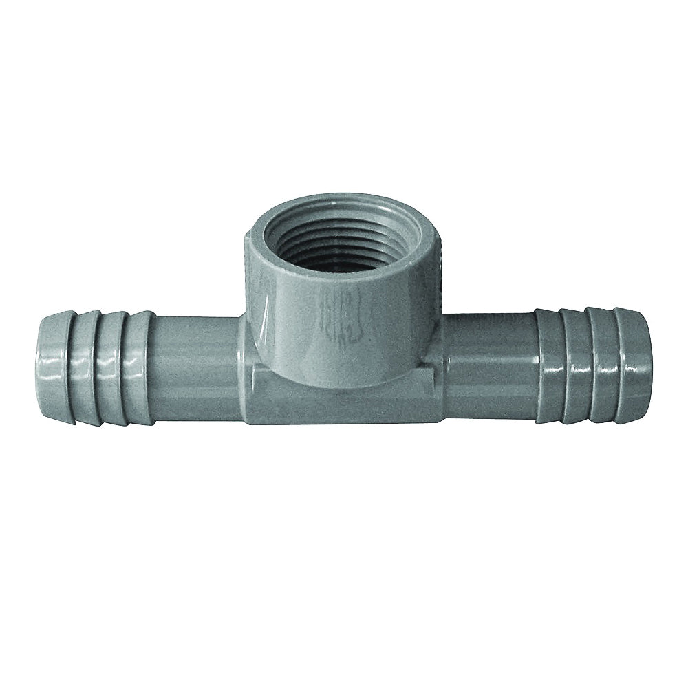 GENOVA 351455 Pipe Tee, 1/2 in, Insert x Insert x FIP, Polypropylene/PVC