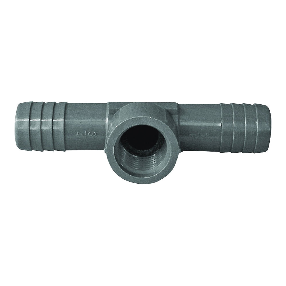 GENOVA 351481 Pipe Tee, 3/4 x 3/4 x 1/2 in, Insert x Insert x FIP, Polypropylene/PVC