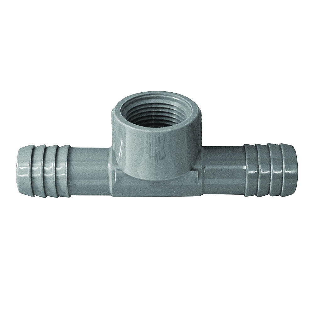 GENOVA 351457 Pipe Tee, 3/4 in, Insert x Insert x FIP, Polypropylene/PVC