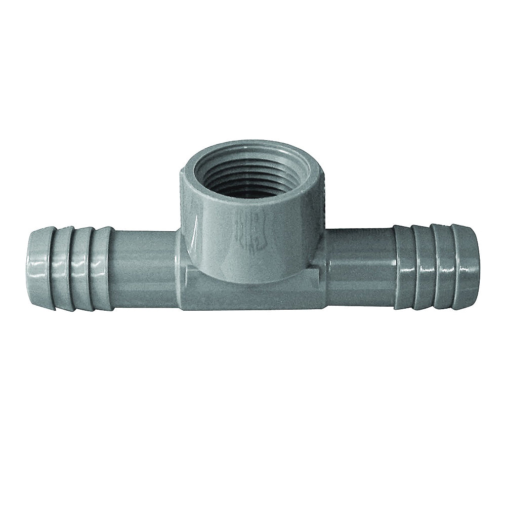GENOVA 351458 Pipe Tee, 1 in, Insert x Insert x FIP, Polypropylene/PVC
