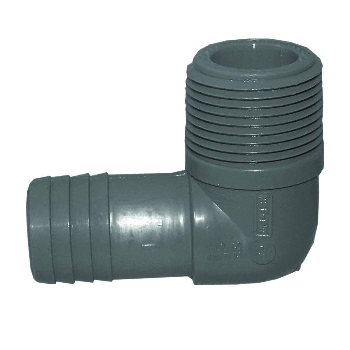 GENOVA 352810 Elbow, 1 in, Insert x MIP, Polypropylene/PVC