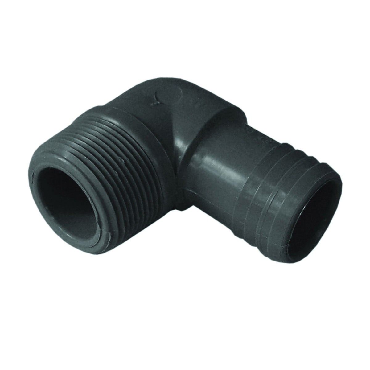 GENOVA 352815 Elbow, 90 deg Angle, 1-1/2 in, Insert x MIP, Polypropylene/PVC